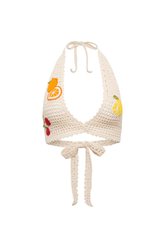 Gina Hand-Crochet Top - IVORY