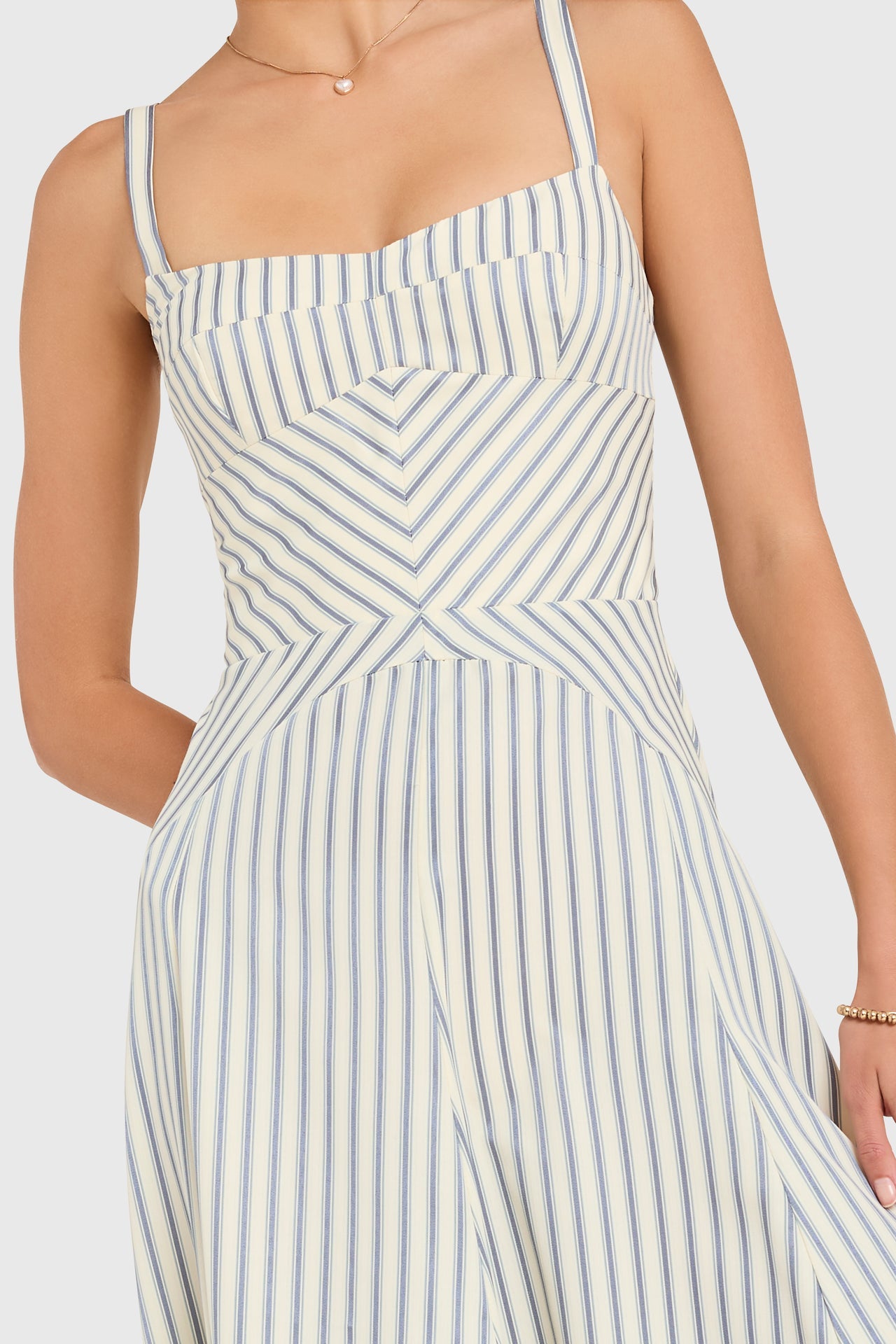 Monterey Dress - Oxford Blue Stripe