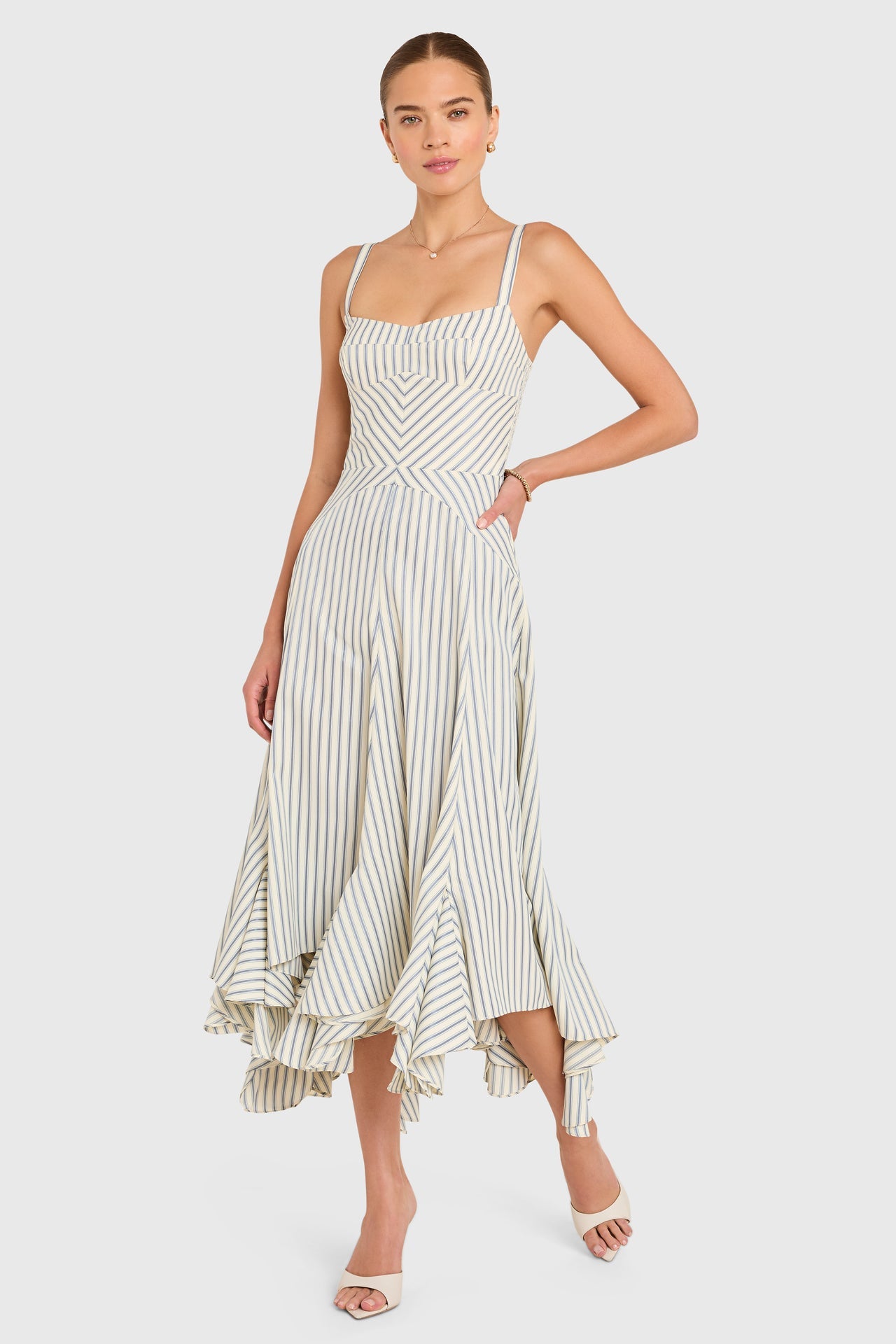 Monterey Dress - Oxford Blue Stripe