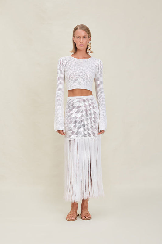 Enda Knitted Skirt - Dove