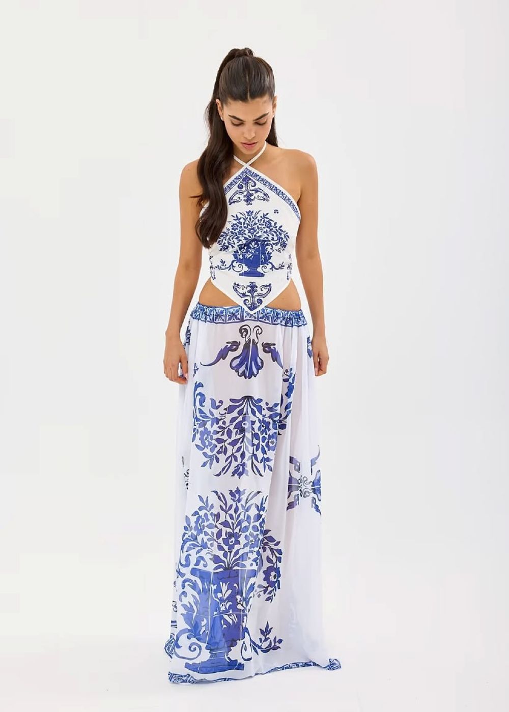 RILEY MAXI DRESS - BLUE MATERA