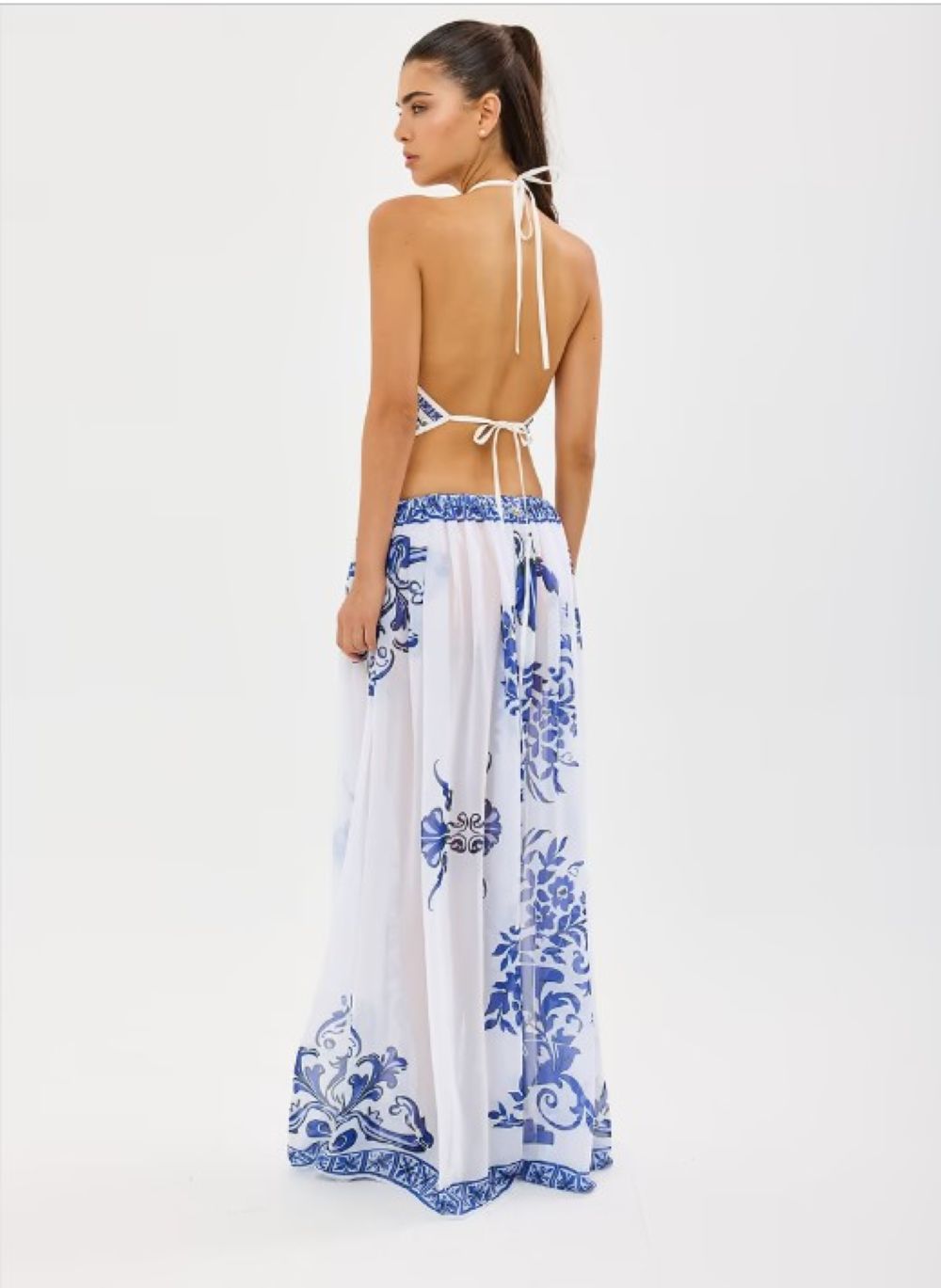 RILEY MAXI DRESS - BLUE MATERA