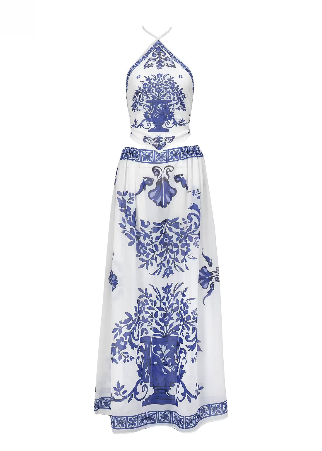 RILEY MAXI DRESS - BLUE MATERA