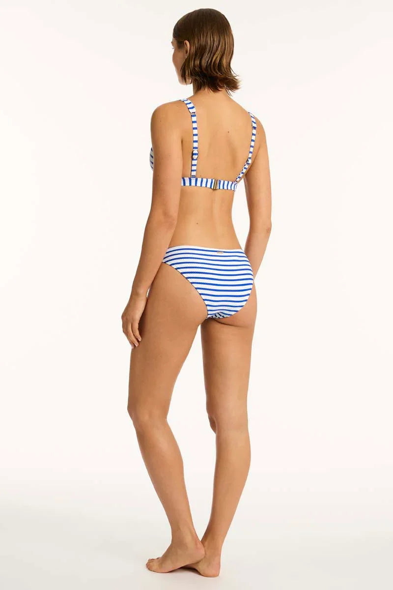 Longline Tri Top by Bond-Eye in Blue Stripe - Sunset Park Resort