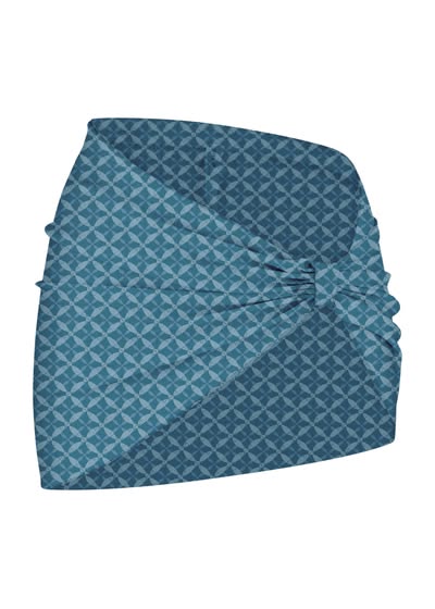 Monique Mini Skirt - Indigo Print