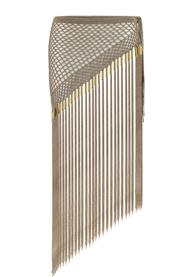 Aria Hand Crochet Fringe Skirt