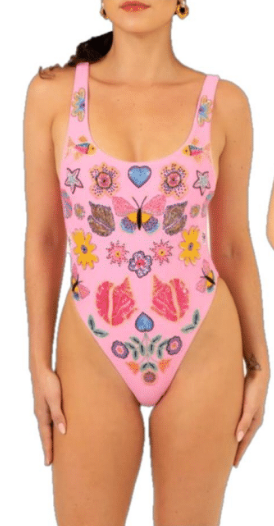 Butterfly Hand Beaded One Piece