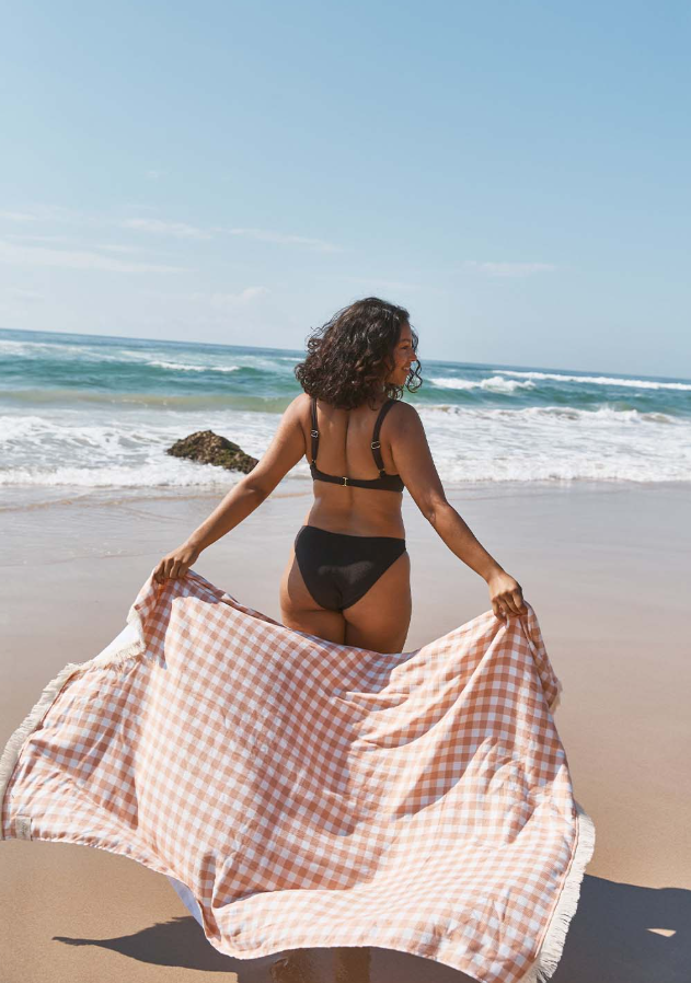 Gingham Travel Towel