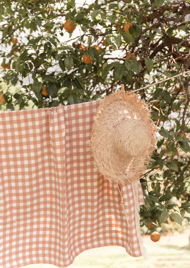 Gingham Travel Towel