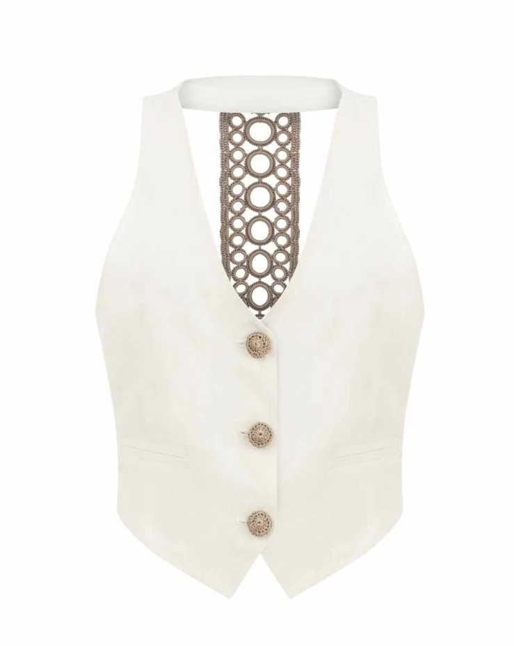 Coconut V Neck Vest