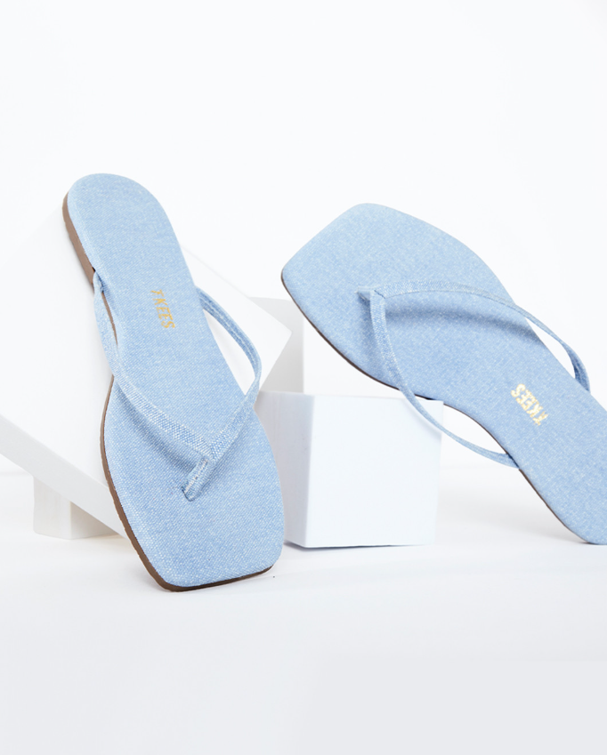 Square Toe Lily Washed Denim