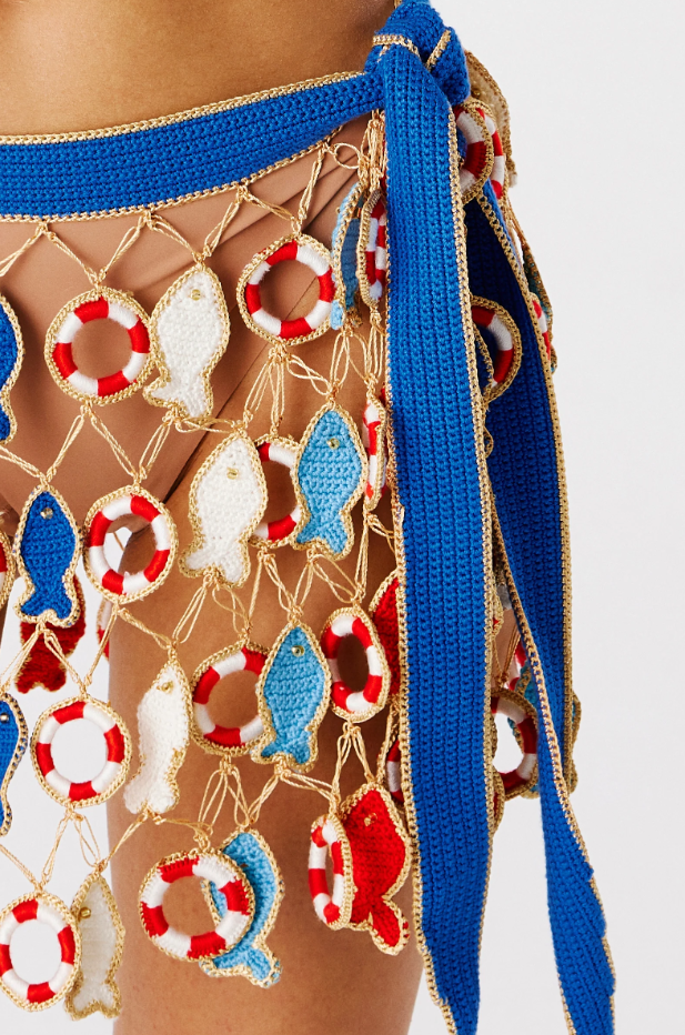 Poisson Hand Crochet Mini Skirt