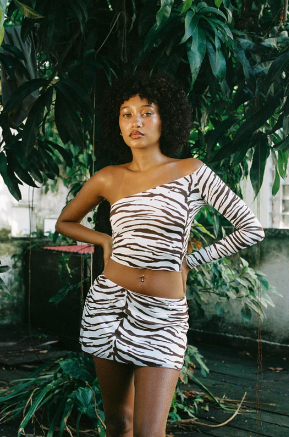 Kiki Mini Skirt - Kopi Tiger