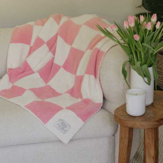 Checker Cozy Luxe Home Blanket