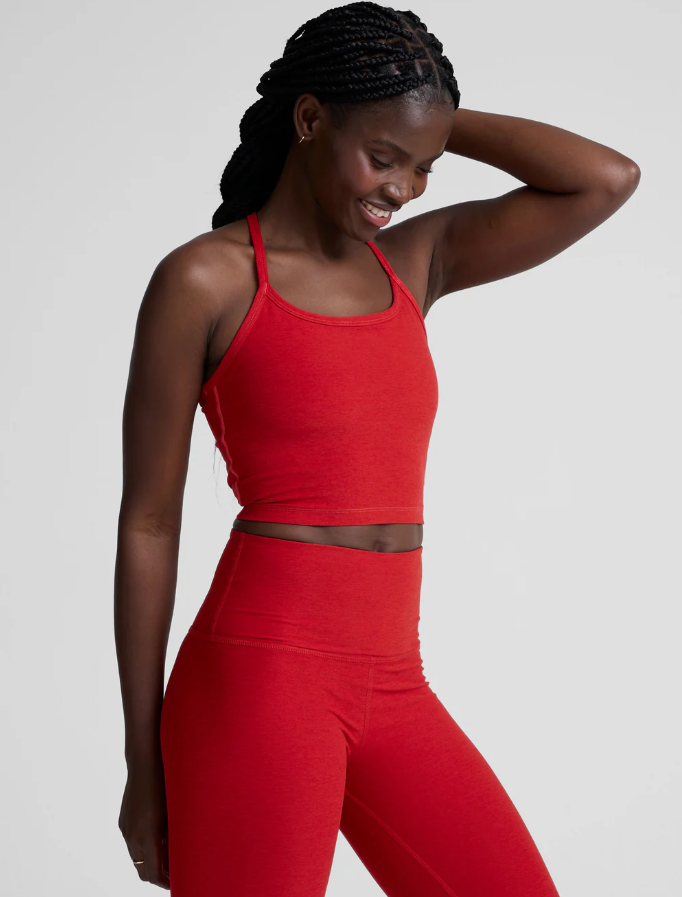 spacedye slim racerback cropped tank