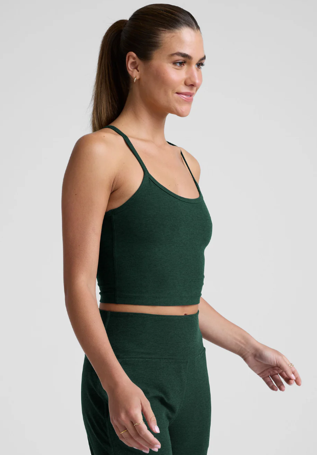 spacedye slim racerback cropped tank