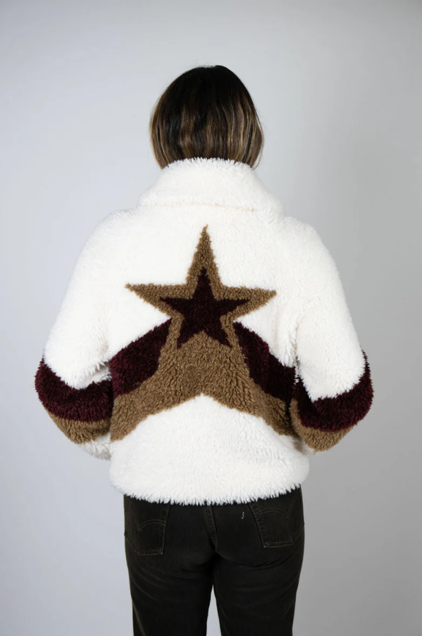 Fall Line Shearling Star Crop