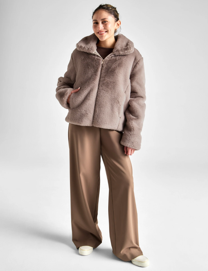 on the list faux fur jacket