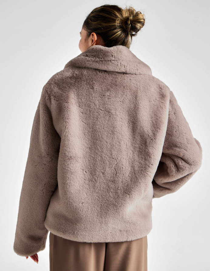 on the list faux fur jacket