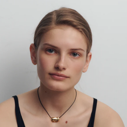 PEBBLE NECKLACE GOLD / BLACK