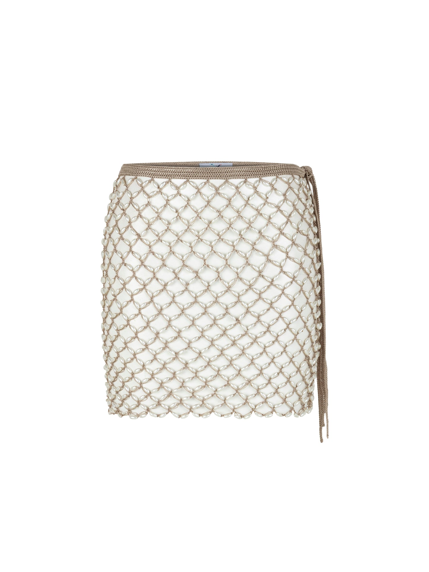 Serene Bronze Hand Crochet Mini Skirt