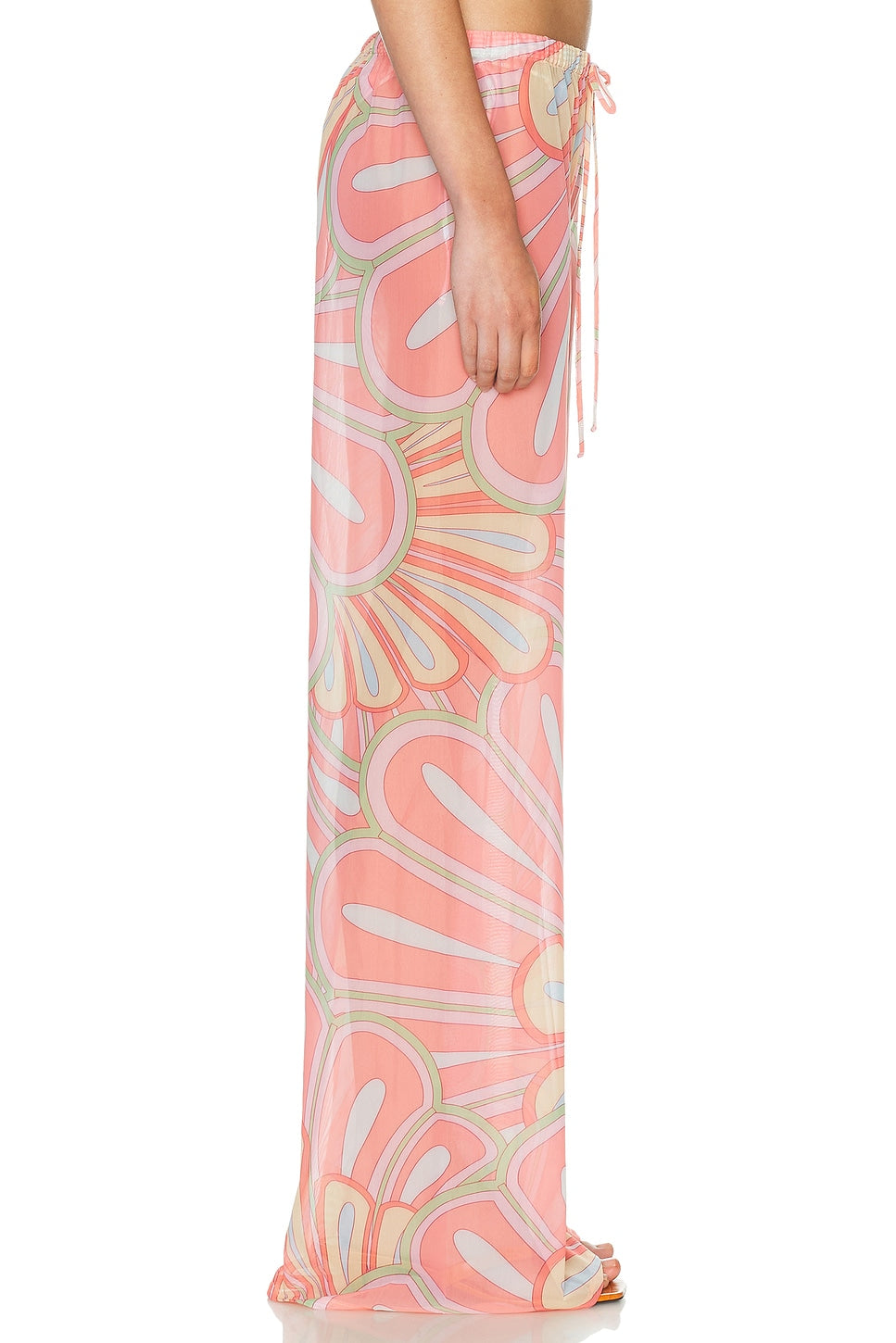 Calia Mesh Pants - Pink Flower Printed