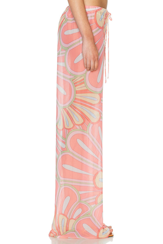 Calia Mesh Pants - Pink Flower Printed