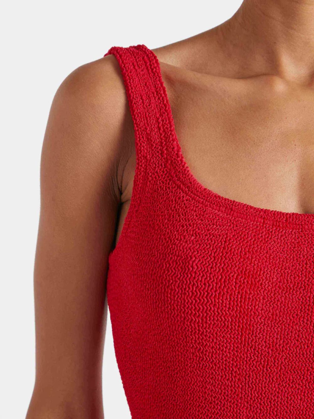 SQUARE NECK SWIM - RED