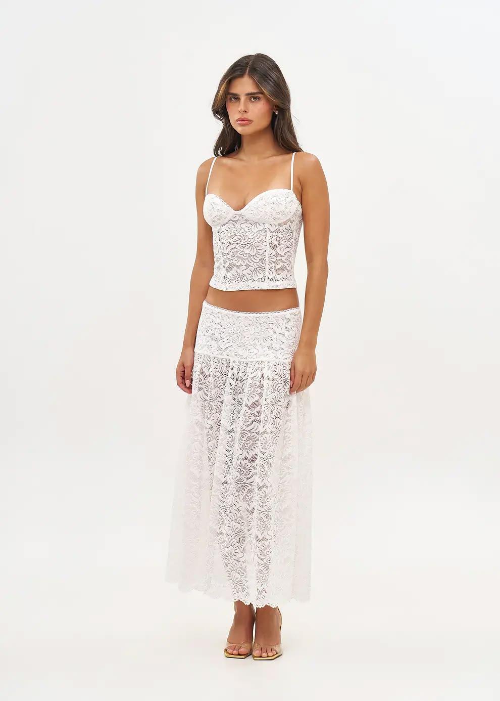 TRISTA SKIRT - WHITE LACE
