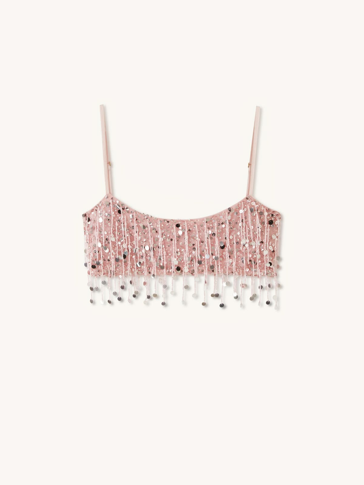YASMIN HAND BEADED BRALETTE- BLUSH PINK