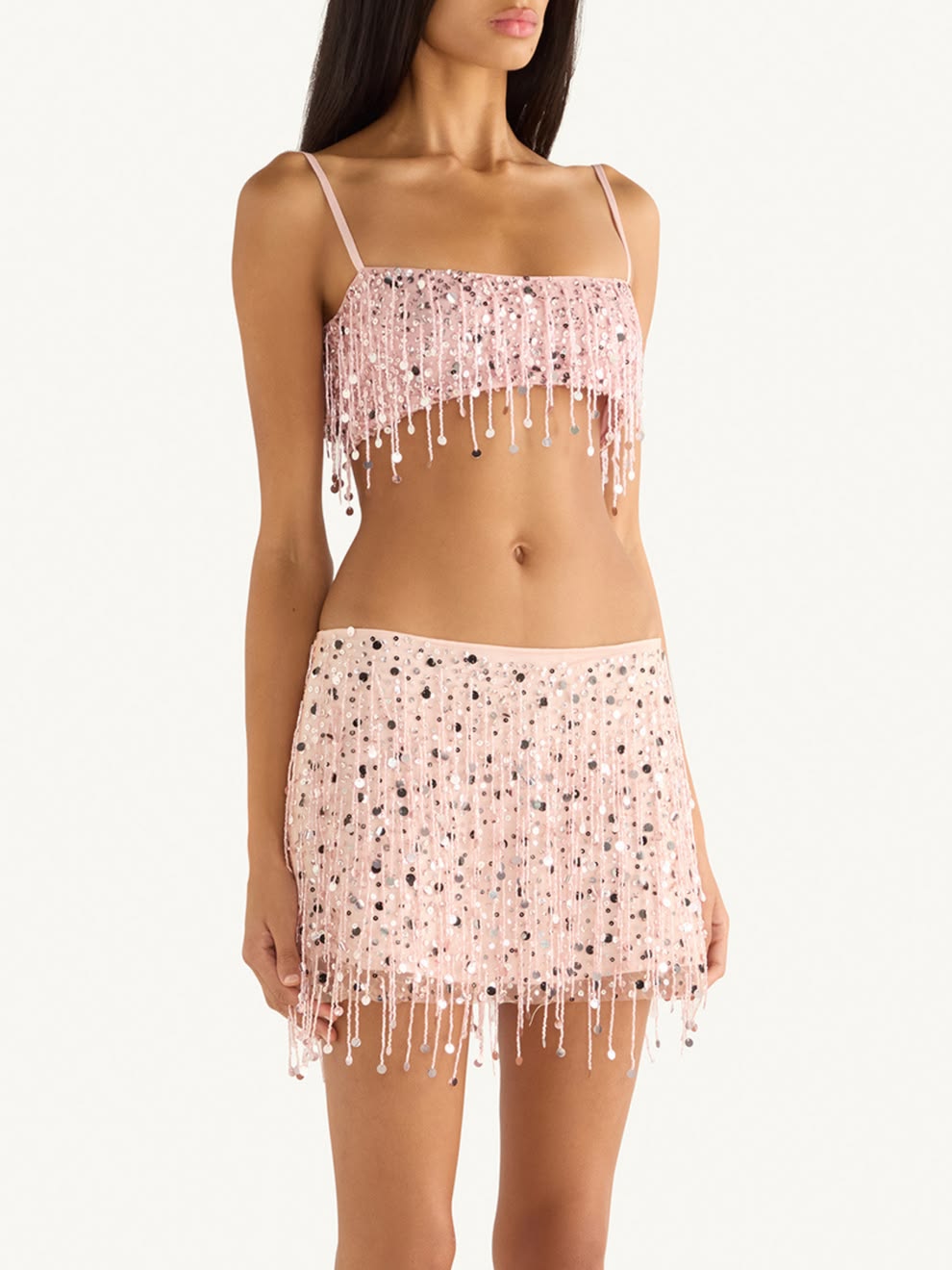 YASMIN HAND BEADED BRALETTE- BLUSH PINK