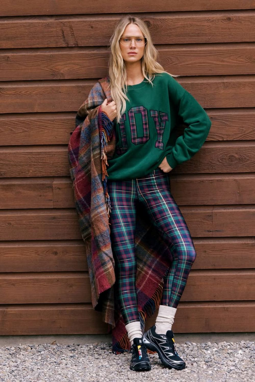 piper legging - pine hollow plaid
