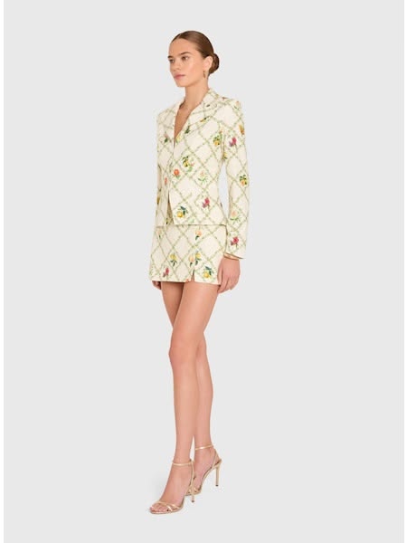 Alana Jacket - Trellis Print