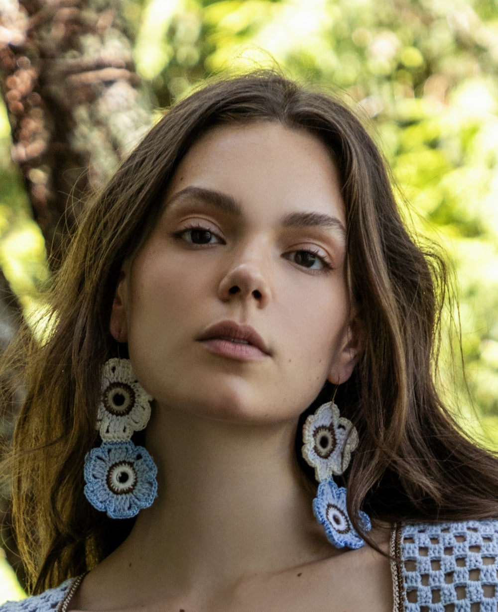 Fleur Hand-Crocheted Earrings