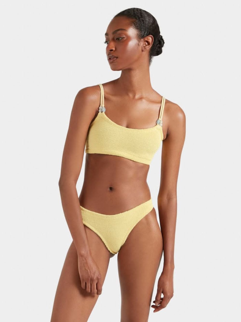 CASSIE BEADED BIKINI - BUTTER