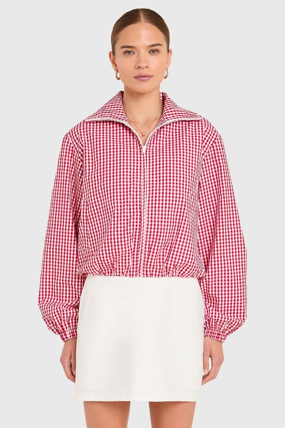 Como Bomber Jacket - Ivory Red