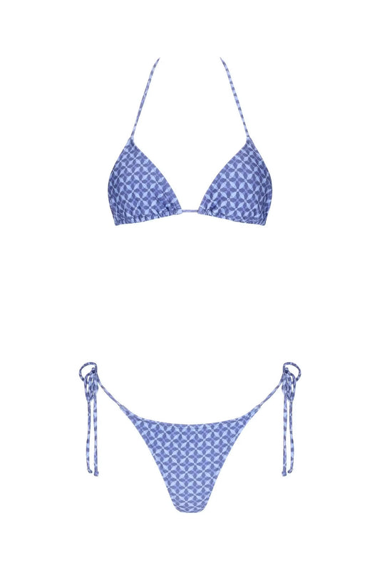 Khloe Bikini Bottom - Indigo Print