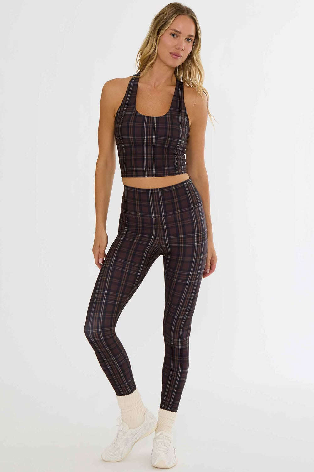 piper legging - chocolate bar plaid