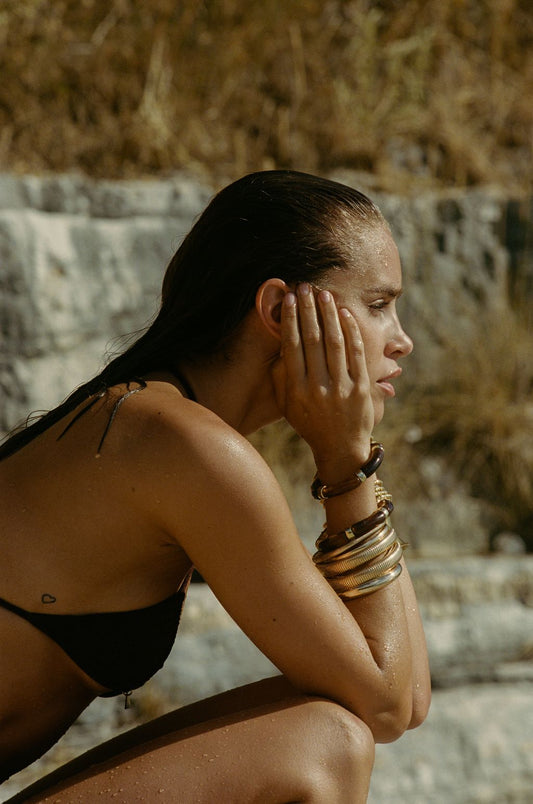 Honey Triangle Top - Merlot Terry