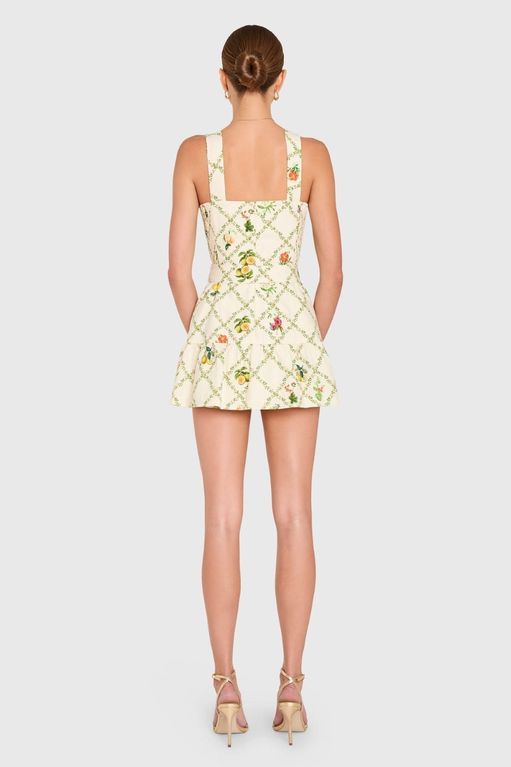 Lena Romper - Trellis Print