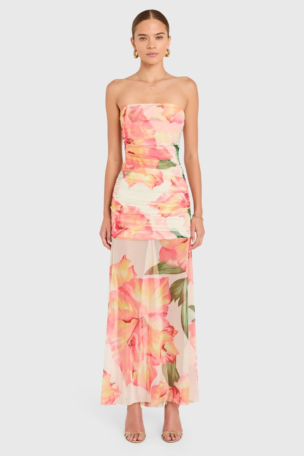 Leo Maxi Dress - Hibiscus Print