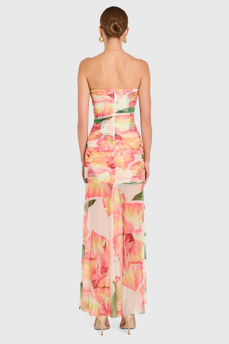 Leo Maxi Dress - Hibiscus Print