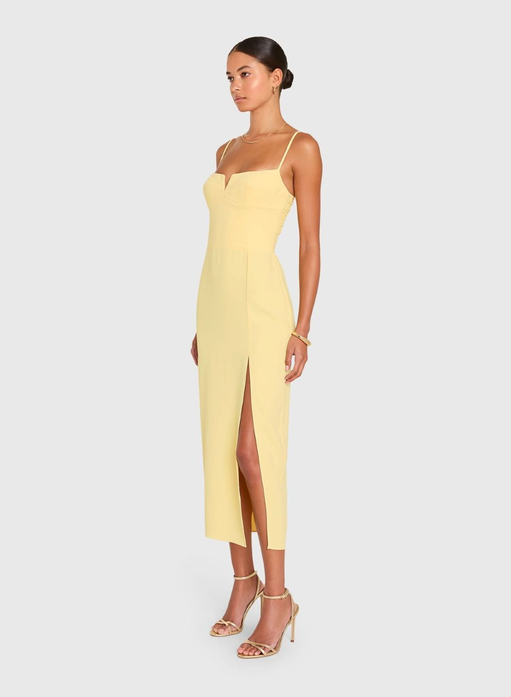 Lyra Midi Dress - Daffodil
