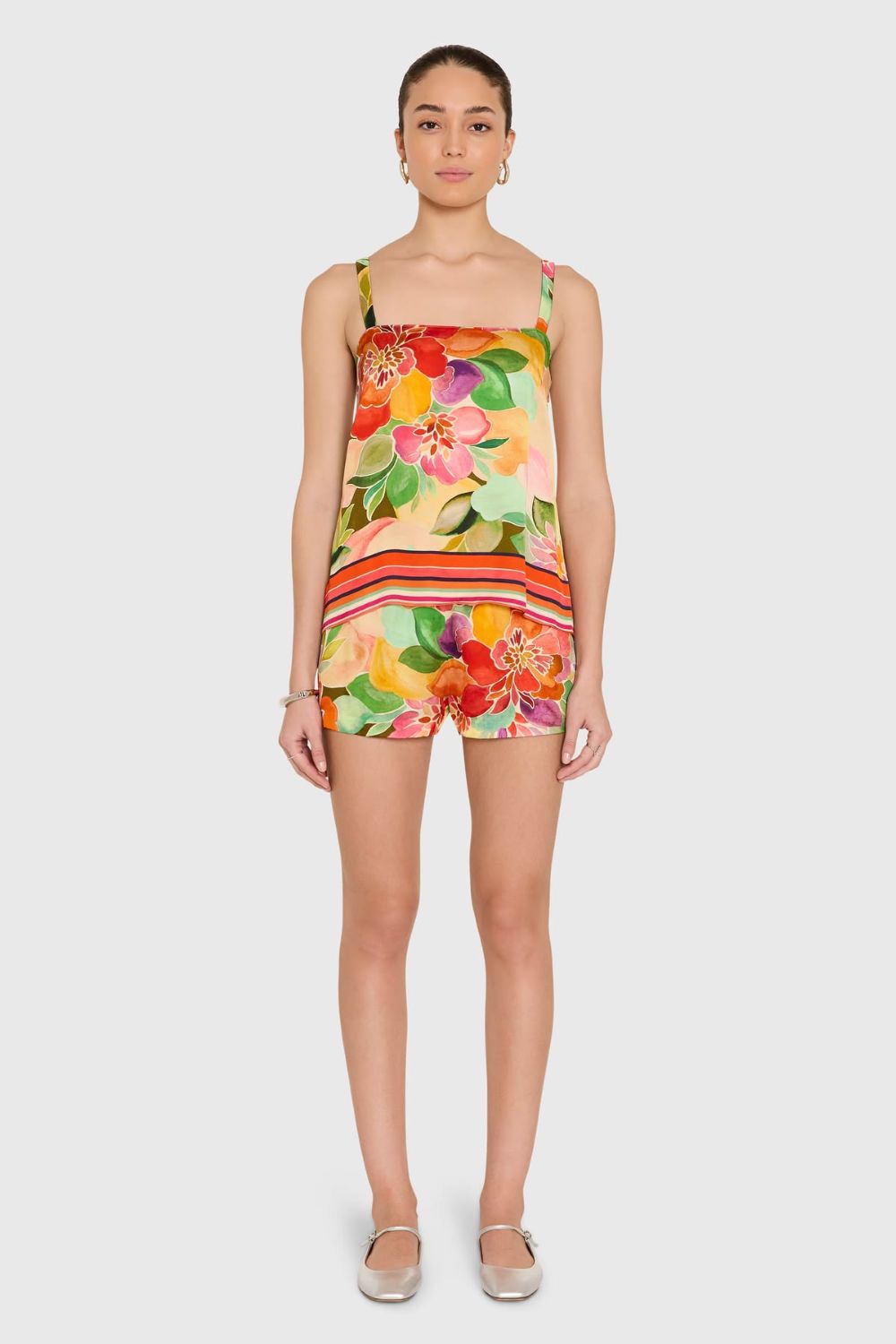 Mariko Shorts - Dominica Scarf Print