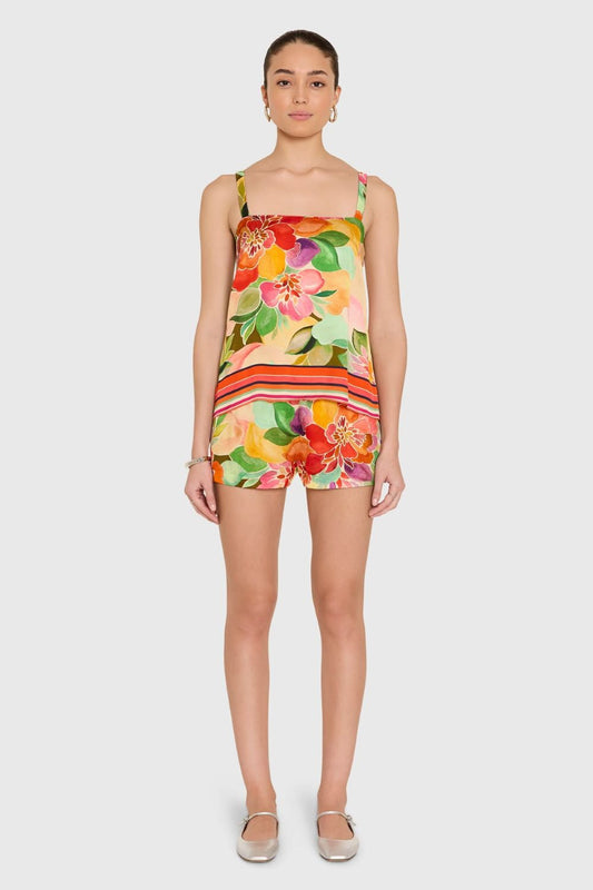 Mariko Shorts - Dominica Scarf Print