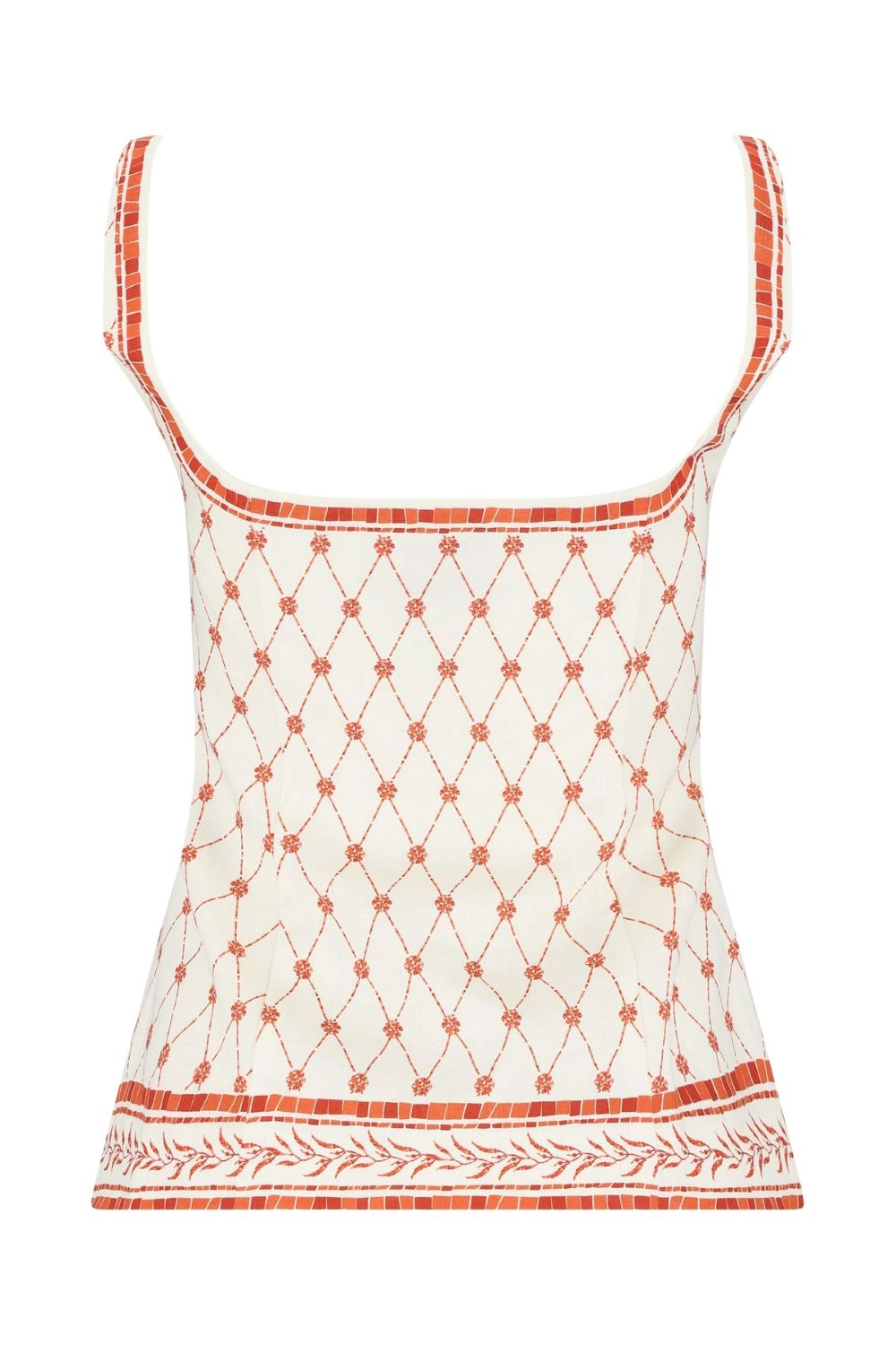 Pippa Top - Orange Mosaic Print