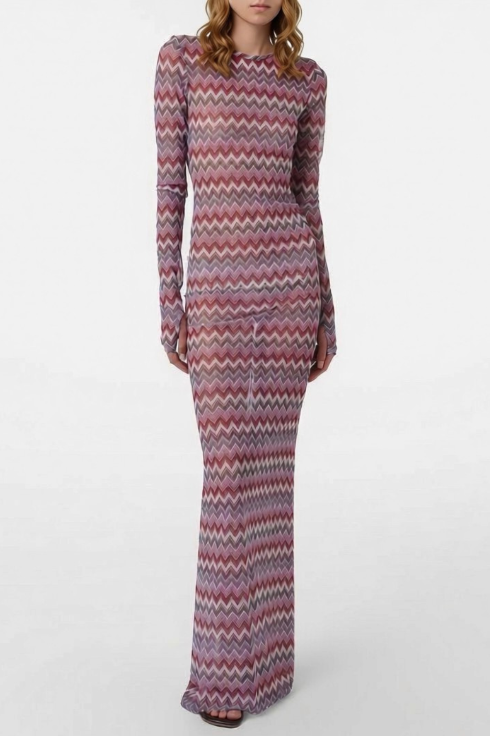 RENNE DRESS - BARI CHEVRON