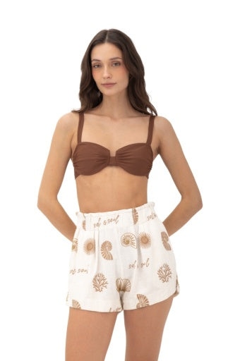 EMBROIDERED SOULSHELL LINEN VENTO SHORT