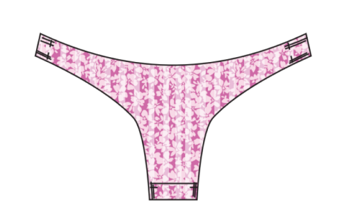 Pink floral bikini bottom by Bananhot in Classic fit - Sunset Park Resort