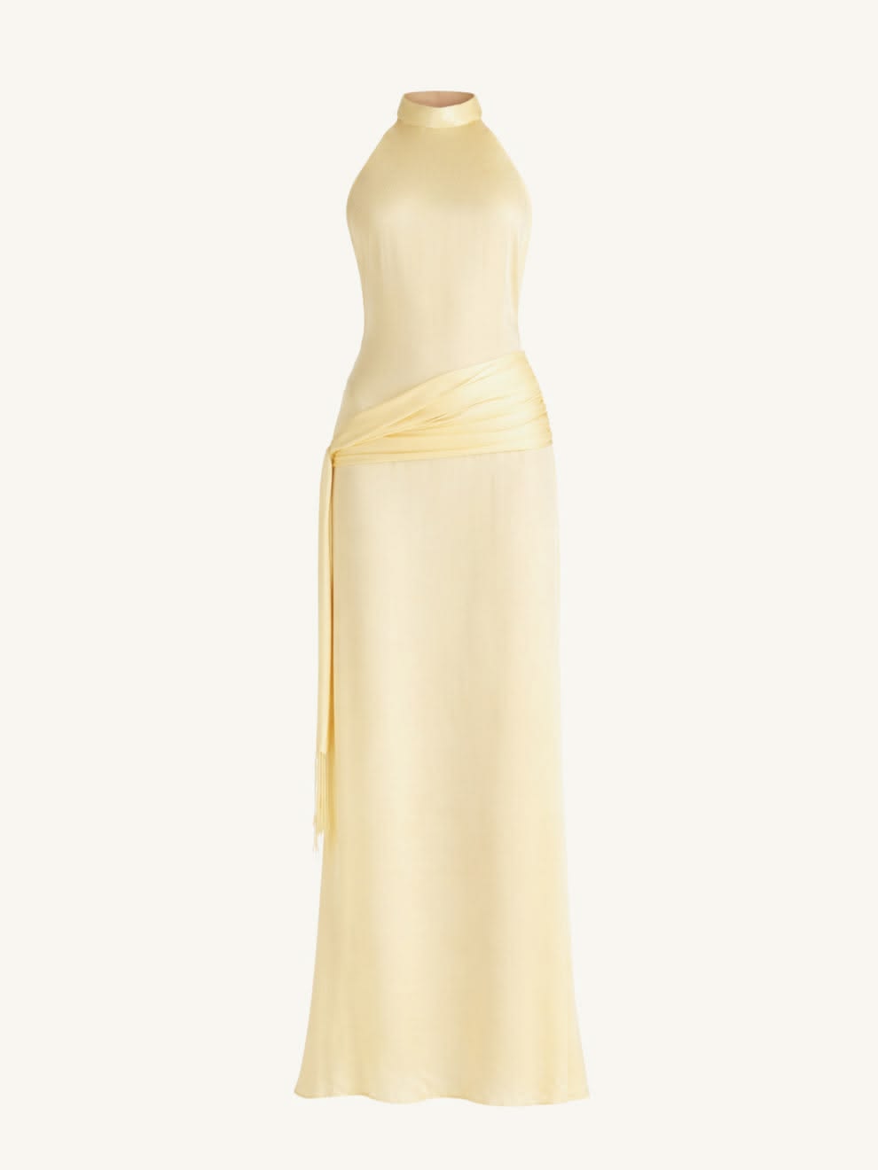STELLA HAND BEADED DRESS- LEMON